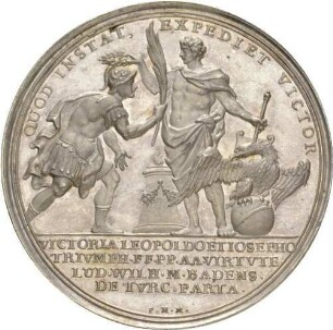 Medaille: Sieg des Markgrafen Ludwig Wilhelm von Baden über die Türken