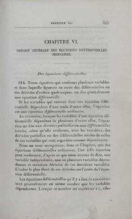 Chapitre VI. Théorie Générale Des Èquations Différentielles Ordinaires.