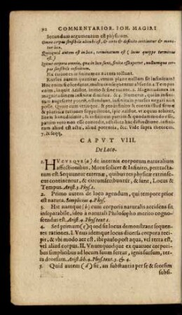 Caput VIII. De Loco.