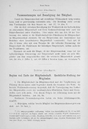 Zweiter Abschnitt. Voraussetzungen und Beendigung der Tätigkeit.