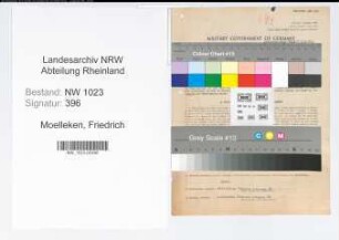 Entnazifizierung Friedrich Moelleken , geb. 01.01.1888 (Klempnermeister)