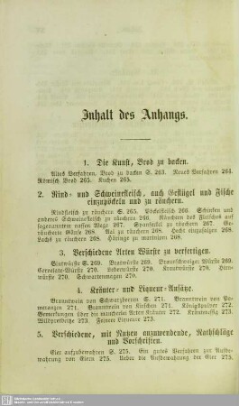 Inhalt des Anhangs
