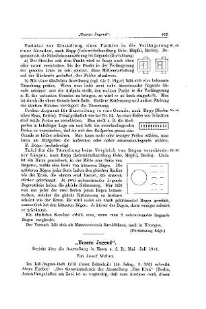 "Unsere Jugend" : Bericht über die Ausstellungn a. d. R., Mai-Juli 1914