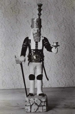 Bergmannsleuchter : Bergmannsleuchter. Holz, geschhnitzt, bemalt. Marienberg, 1935
