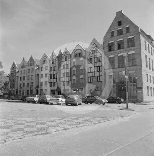 Postmoderne "Bürgerhäuser" der ul. Mostowa (Brückstraße) in Elbing