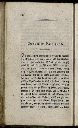 Monatliche Reinigung.