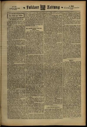 Vierte Ausgabe vom Samstag, den 26. Oktober 1912.