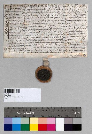 Freistiftsrevers des Bernhard Schorrer zu Frasdorf über das dortige Rechenlehen [gegenüber dem Propst von Baumburg].; S: Gabriel Glatz, Hofrichter zu Baumburg