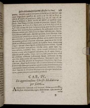 Cap. IV. De apprehensione Christi Mediatoris per fidem.