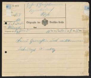 Brief von Hermann Georg Fiedler an Gerhart Hauptmann