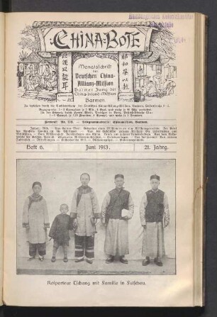 Heft 6. Juni 1913. 21. Jahrg