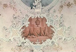 Kartusche mit Emblem: Eucharistiekelch