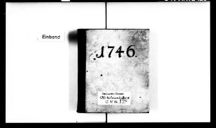 Dresdner Hoftagebücher (Serie B), 1746