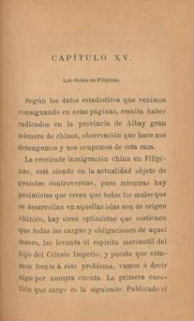Capítulo XV. Los chinos en Filipinas