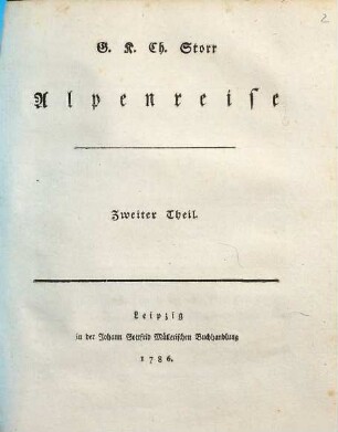 Alpenreise : vom Jahre 1781, 2