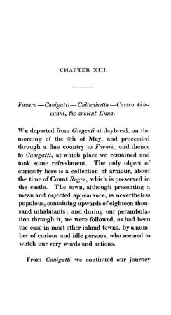 CHAP. XIII. - Favara - Canigatti - Caltanisetta - Castro Giovanni, the ancient Enna
