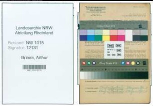 Entnazifizierung Arthur Grimm , geb. 14.02.1911 (Arbeiter)