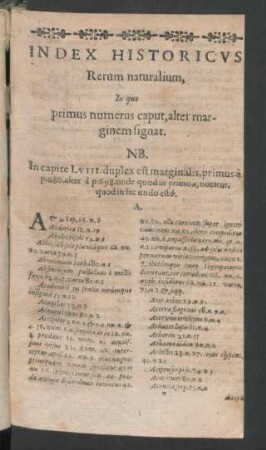Index historicus rerum naturalium