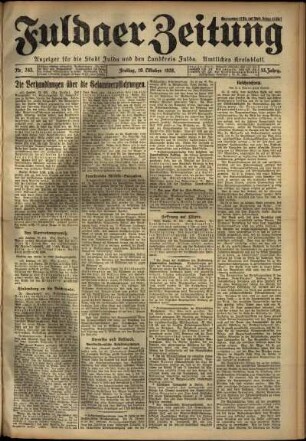 Ausgabe vom Freitag, den 19. Oktober 1928.