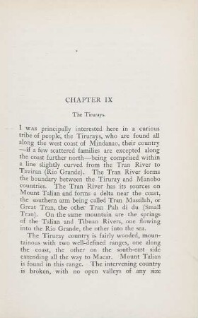 Chapter IX. The Tirurays