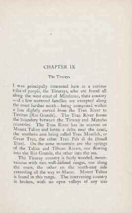 Chapter IX. The Tirurays