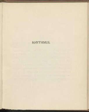 Rhythmus.
