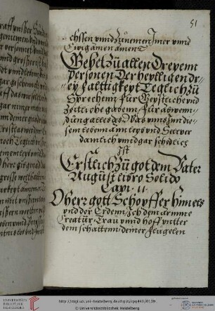 Gebete zur hl. Dreifaltigkeit