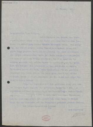 Brief an Julius Bittner : 22.02.1911