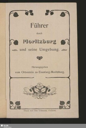 Führer durch Moritzburg und seine Umgebung : [mit Orientierungskarte]