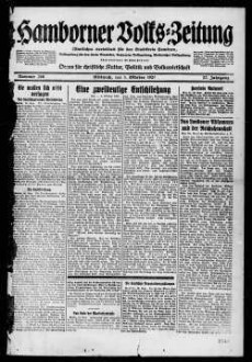 Hamborner Volks-Zeitung. 1911-1929