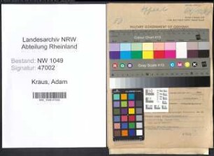 Entnazifizierung Adam Kraus , geb. 06.07.1905 (Lehrer)