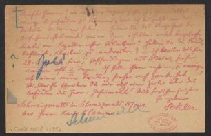 Brief an B. Schott's Söhne : 15.07.1921