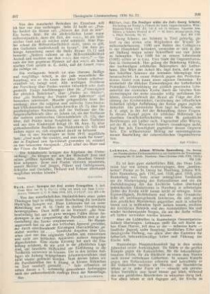 398-399 [Rezension] Lehmann, Hans, Johann Wilhelm Rautenberg