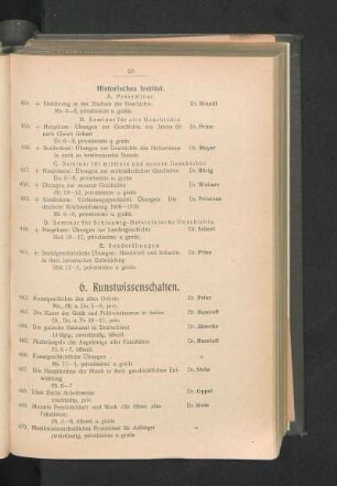 6. Kunstwissenschaften.