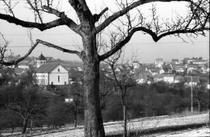 Walddorf: Gesamtansicht von Westen, Ort mit Kirche