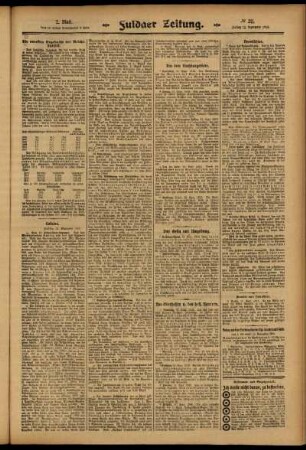 Zweite Ausgabe vom Freitag, den 12. September 1913.