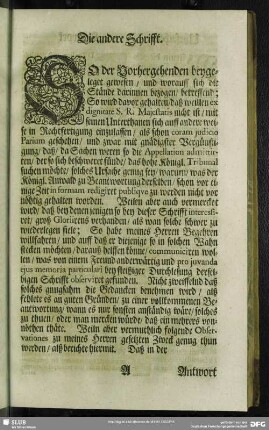 Die andere Schrifft