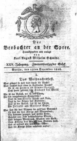 52. Stueck, 25. Dezember 1826