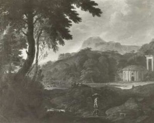 Landschaft mit einem Wasserfall