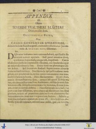 IV. Severini Waltheri Slüteri Oratiunculae duae, dictae in Schola Raceburgensi ...
