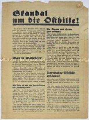 Aufruf der Kampffront Schwarz-Weiß-Rot (DNVP) zur Reichstagswahl 1933