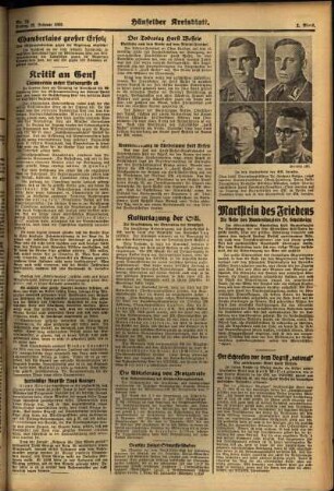 Zweite Ausgabe vom Freitag, den 25. Februar 1938.