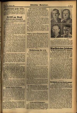 Zweite Ausgabe vom Freitag, den 25. Februar 1938.