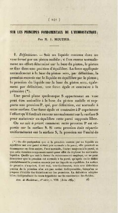 Sur les principes fondamentaux de l'hydrostatique.