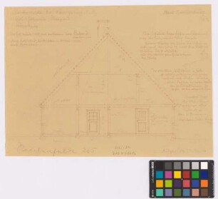 Reichenfelde (Kreis Königsberg/Neumark): Hof Johannes Stargard. Wohnhaus (Längsschnitt)