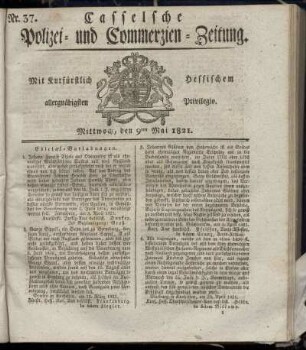 Nr. 37, Mittwoch den 9ten Mai. 1821