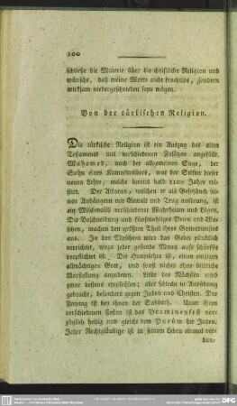Von der türkischen Religion