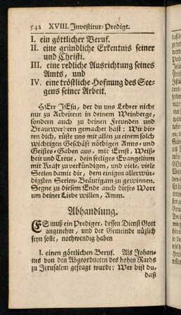 542-552, Es muß ein Prediger, dessen Dienst Gott ...