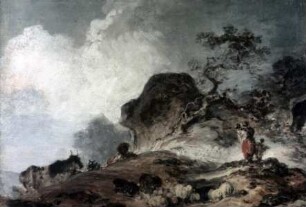 Landschaft mit Hirten und Herden
