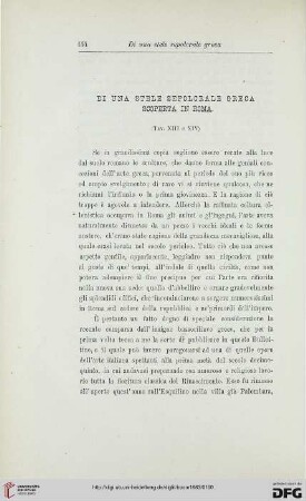 11: Di una stele sepolcrale greca scoperta in Roma